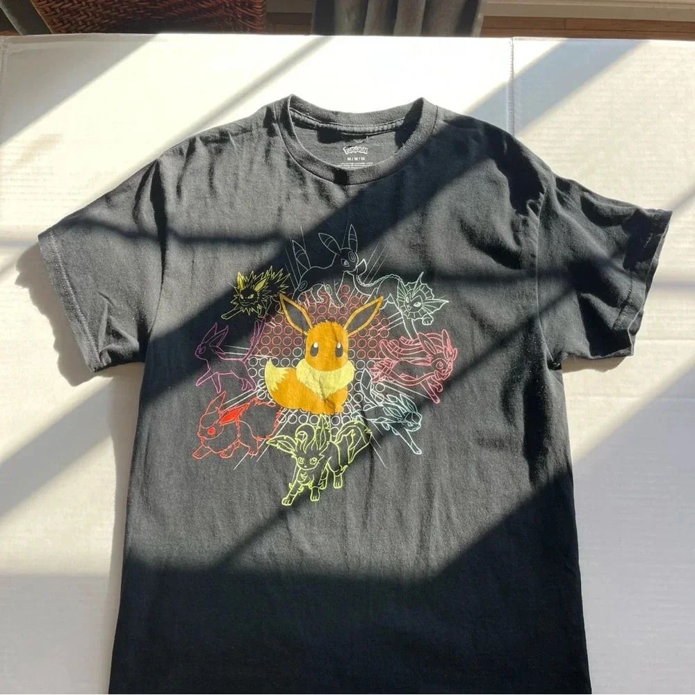 Nintendo Pokemon Eevee Evolutions Eeveelutions Black Size medium Shirt - Picture 5 of 6